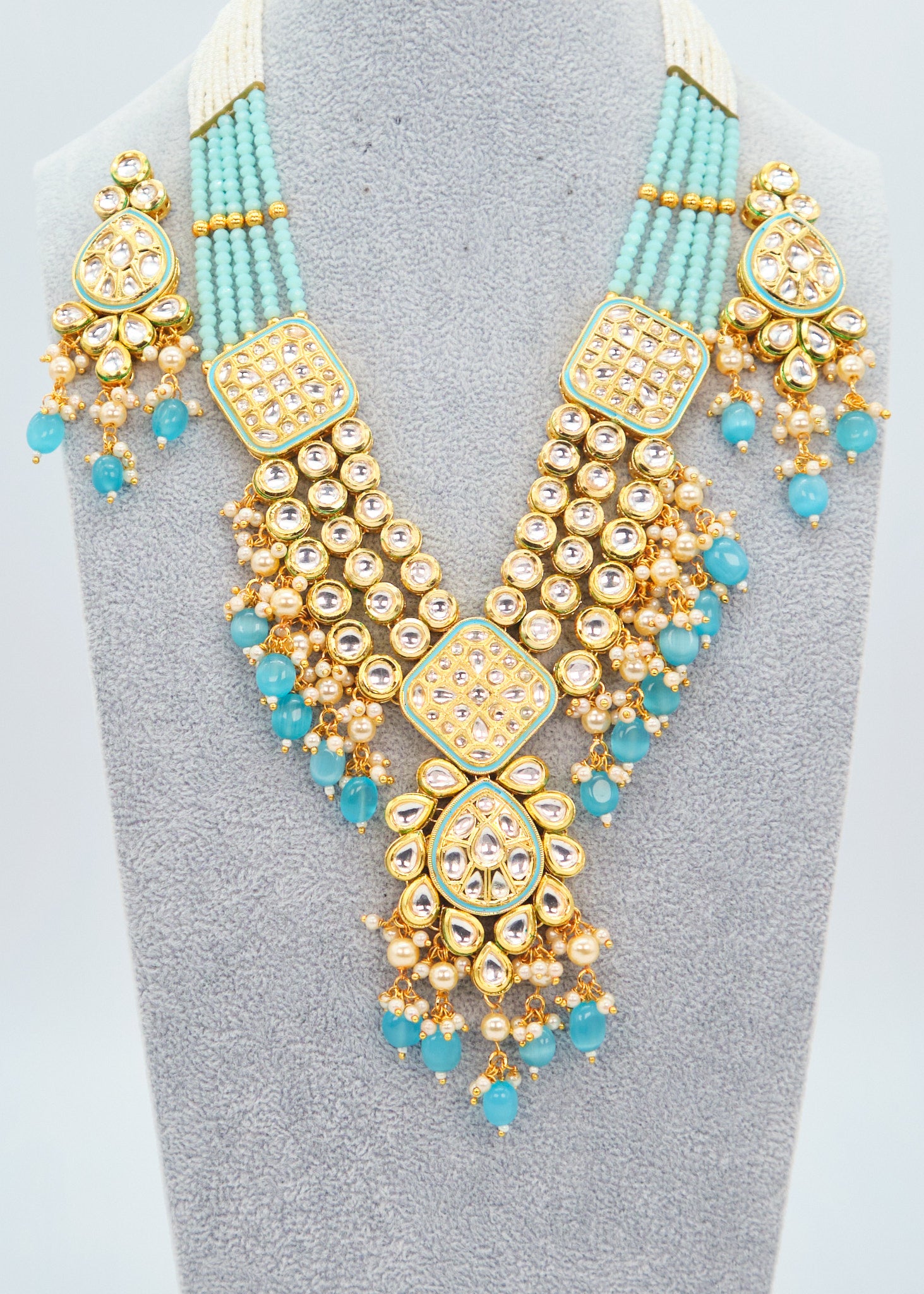 AC Kundan Mala Necklace Set