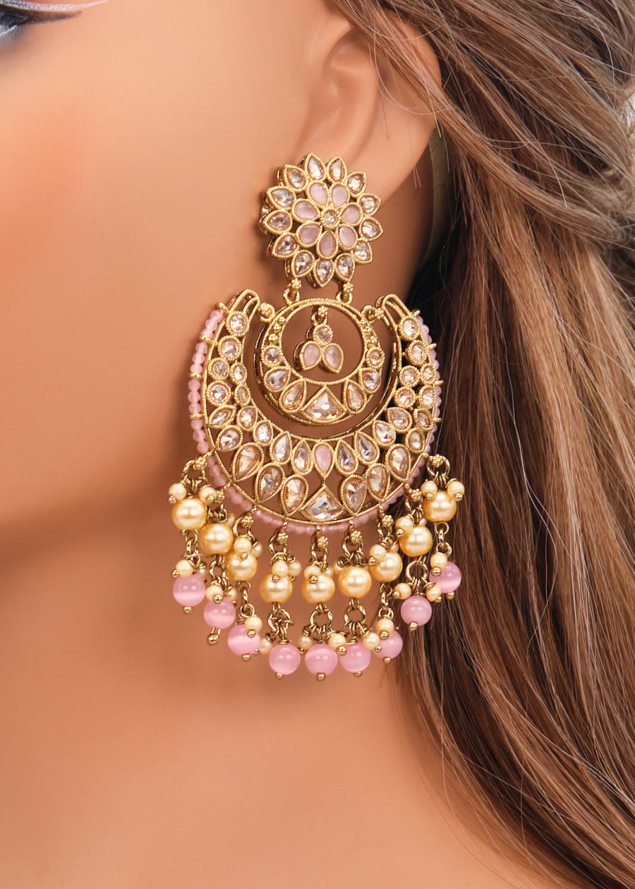 Deepika Polki Big Chandbali Earrings - Part 2