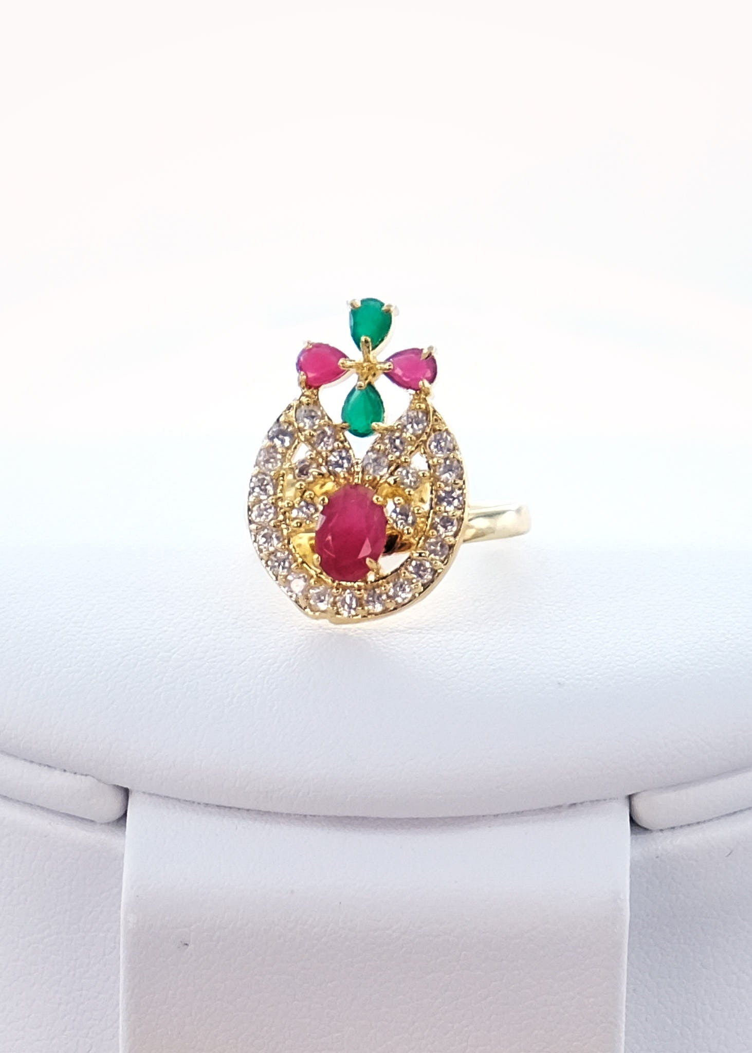 Ivory Pearl Chatai Multicolor Diamond Necklace Choker Set