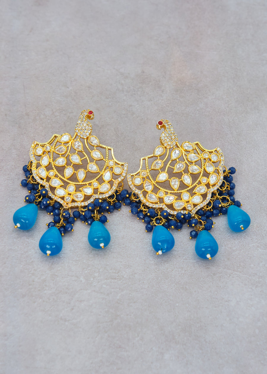 Moissanite Peacock Earrings
