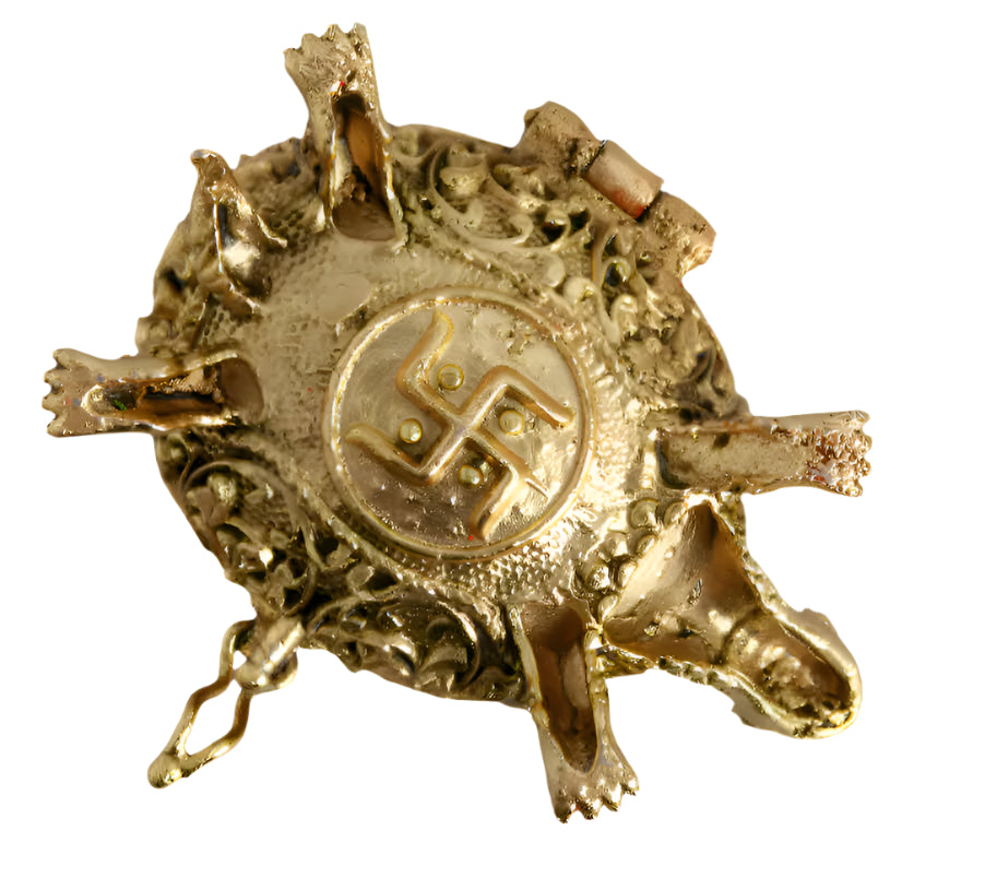 Tortoise Design With Kemp Stone Sindoor Box