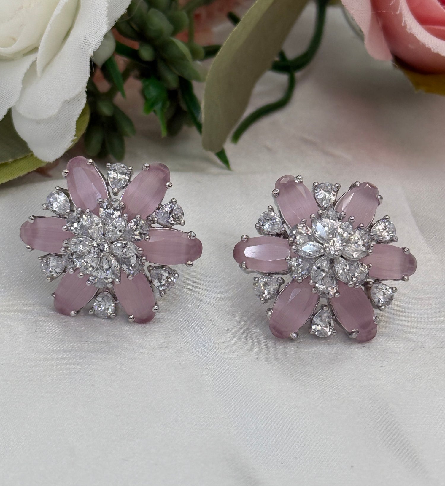 Floral Cubic Zirconia Studs
