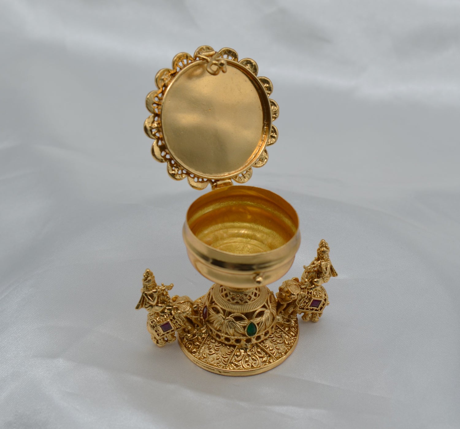 Divine Krishna With Flute Sindoor Box