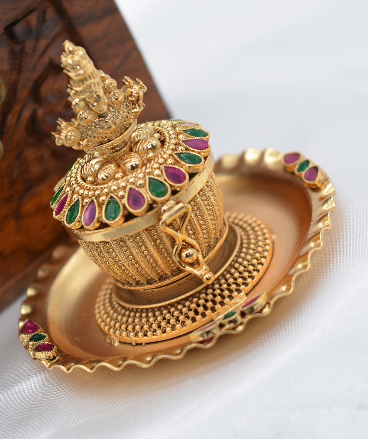 Goddess Idol Kemp Stone Sindoor Box