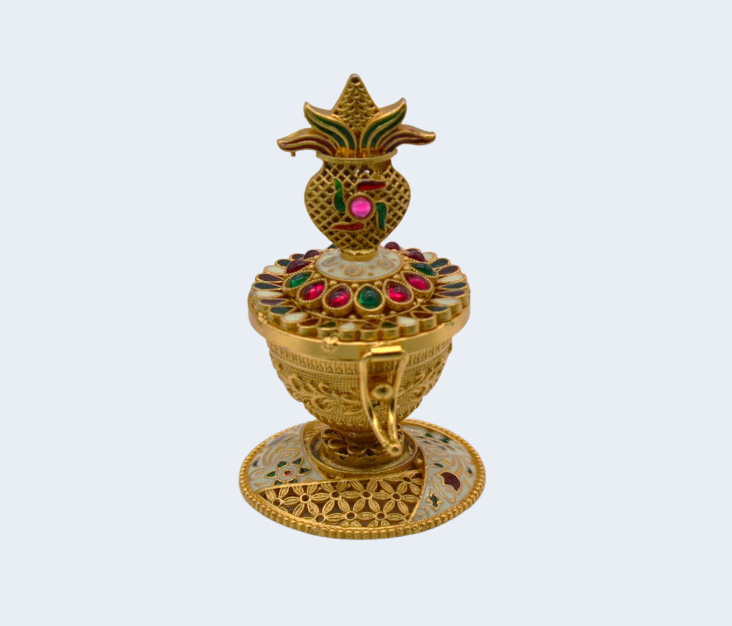 Shagun Kalash With Kemp Stone Sindoor Box