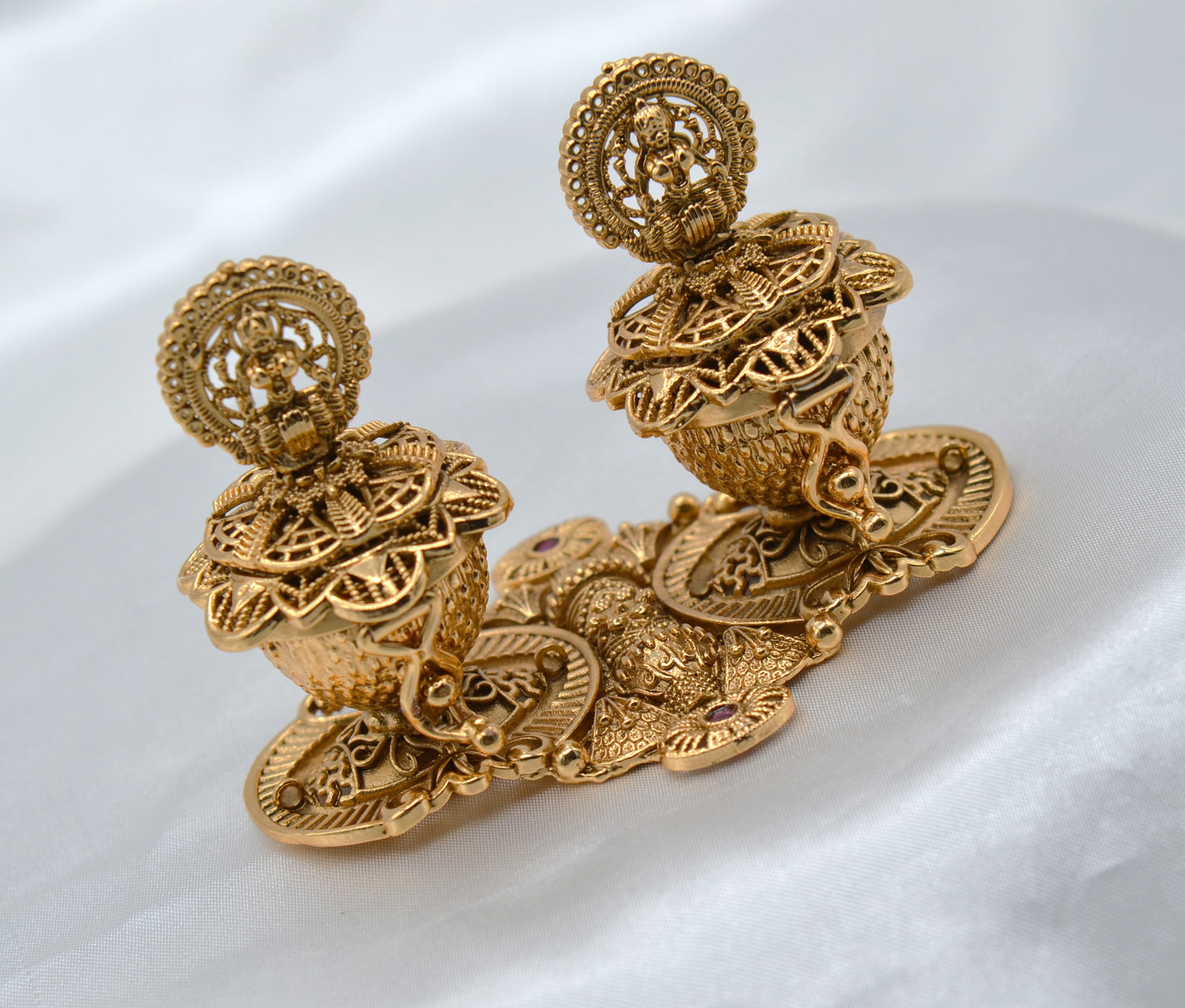 Traditional Dual Lakshmi Sindoor Box