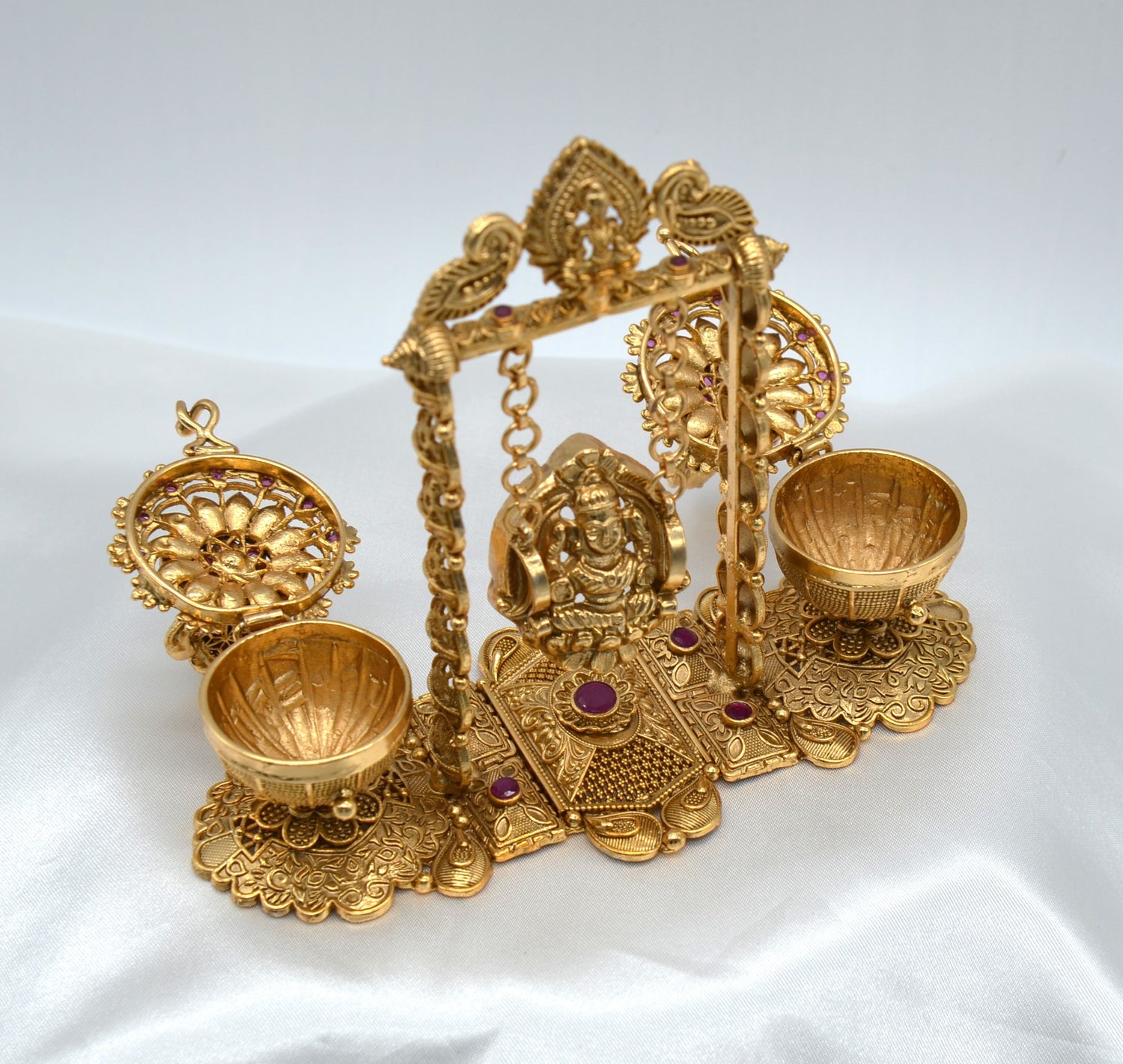 Traditional Dual Swing Lakshmi Sindoor Box