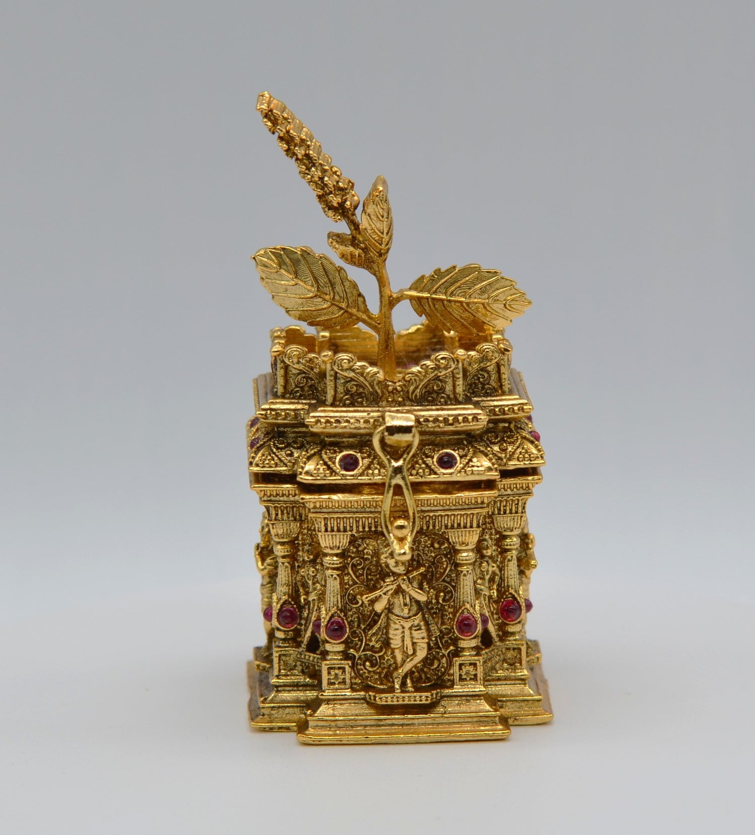 Lord Krishna With Flute Square Sindoor Box