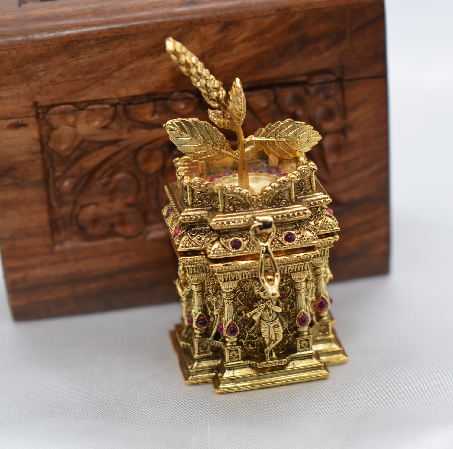 Lord Krishna With Flute Square Sindoor Box