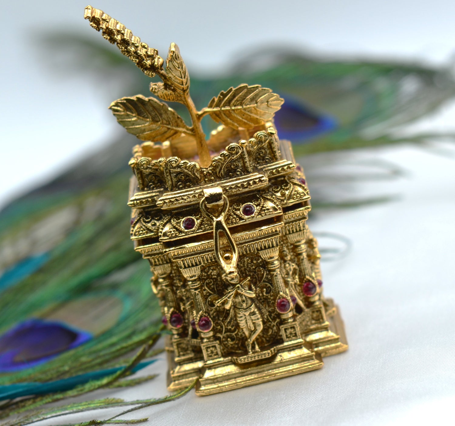 Lord Krishna With Flute Square Sindoor Box