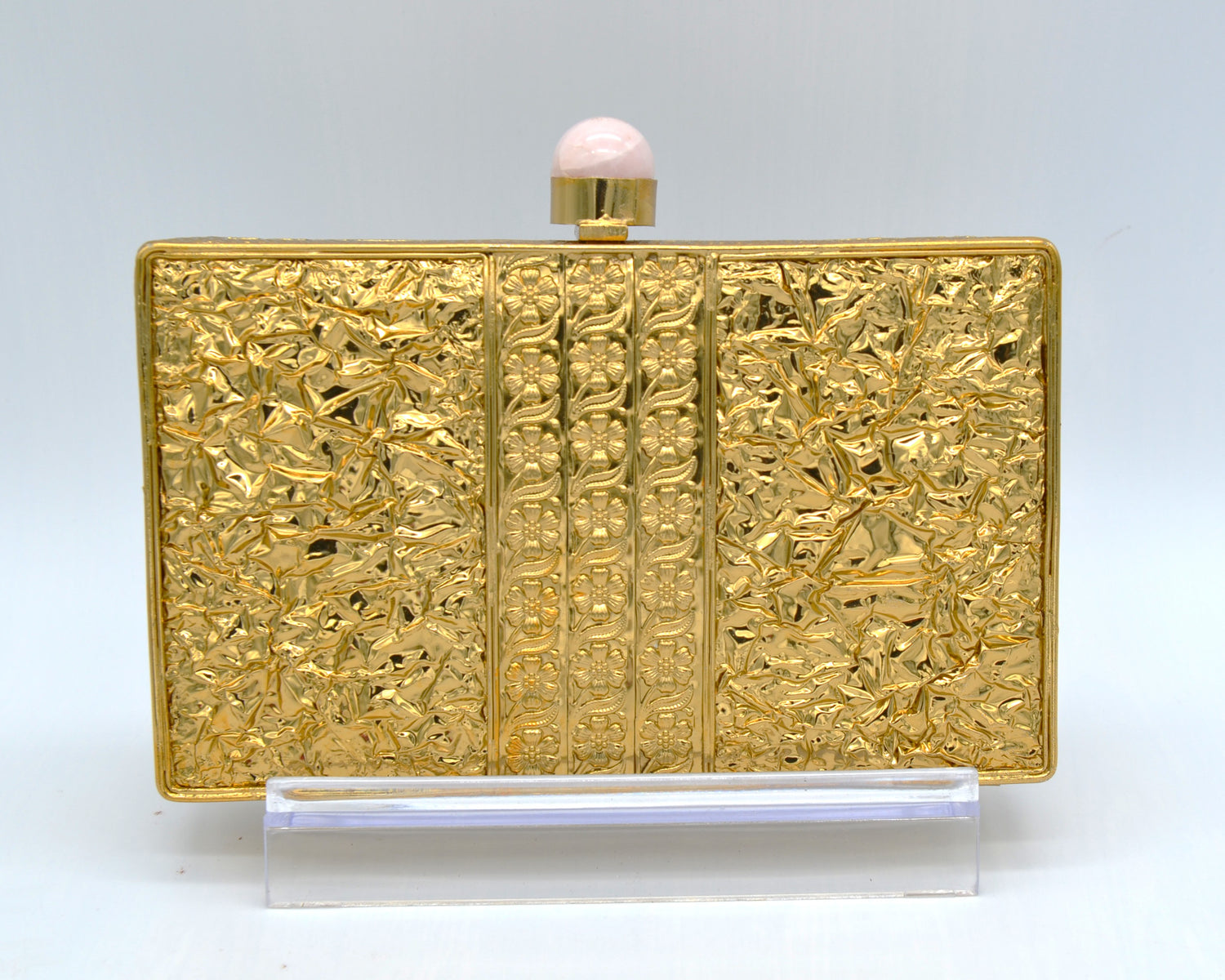 Mother Of Pearl Luxury Clutch - Gold