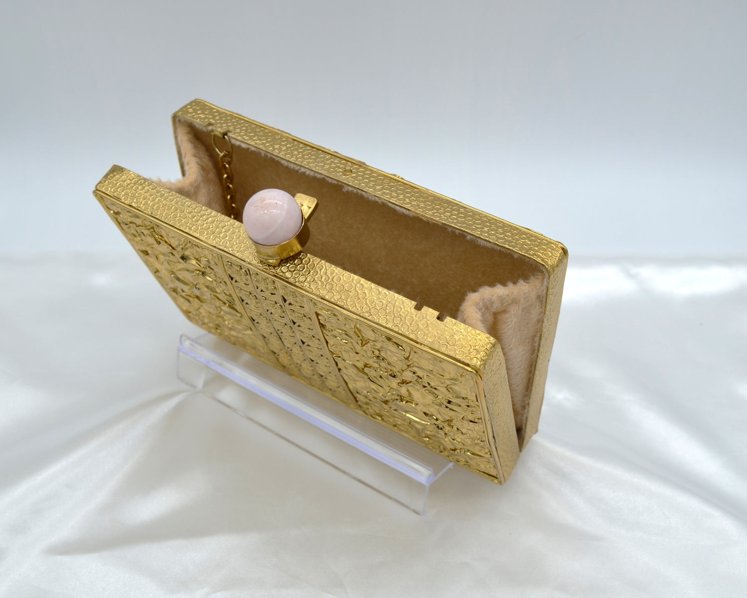 Mother Of Pearl Luxury Clutch - Gold