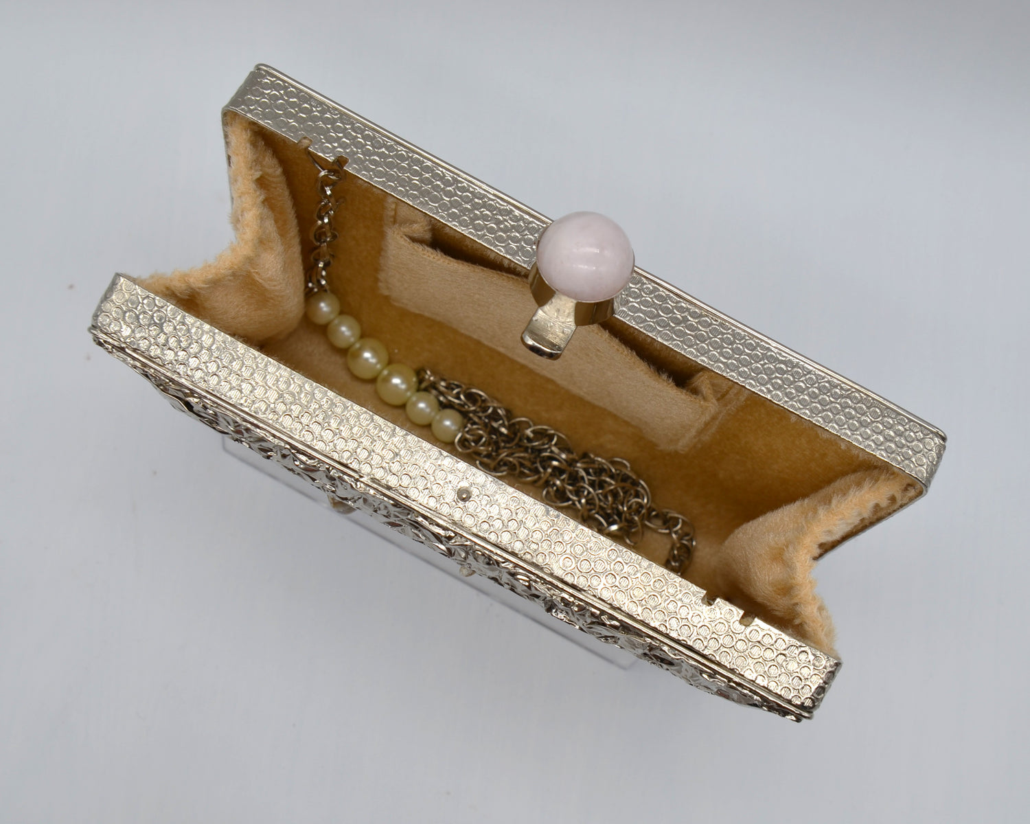 Mother Of Pearl Luxury Clutch - Silver