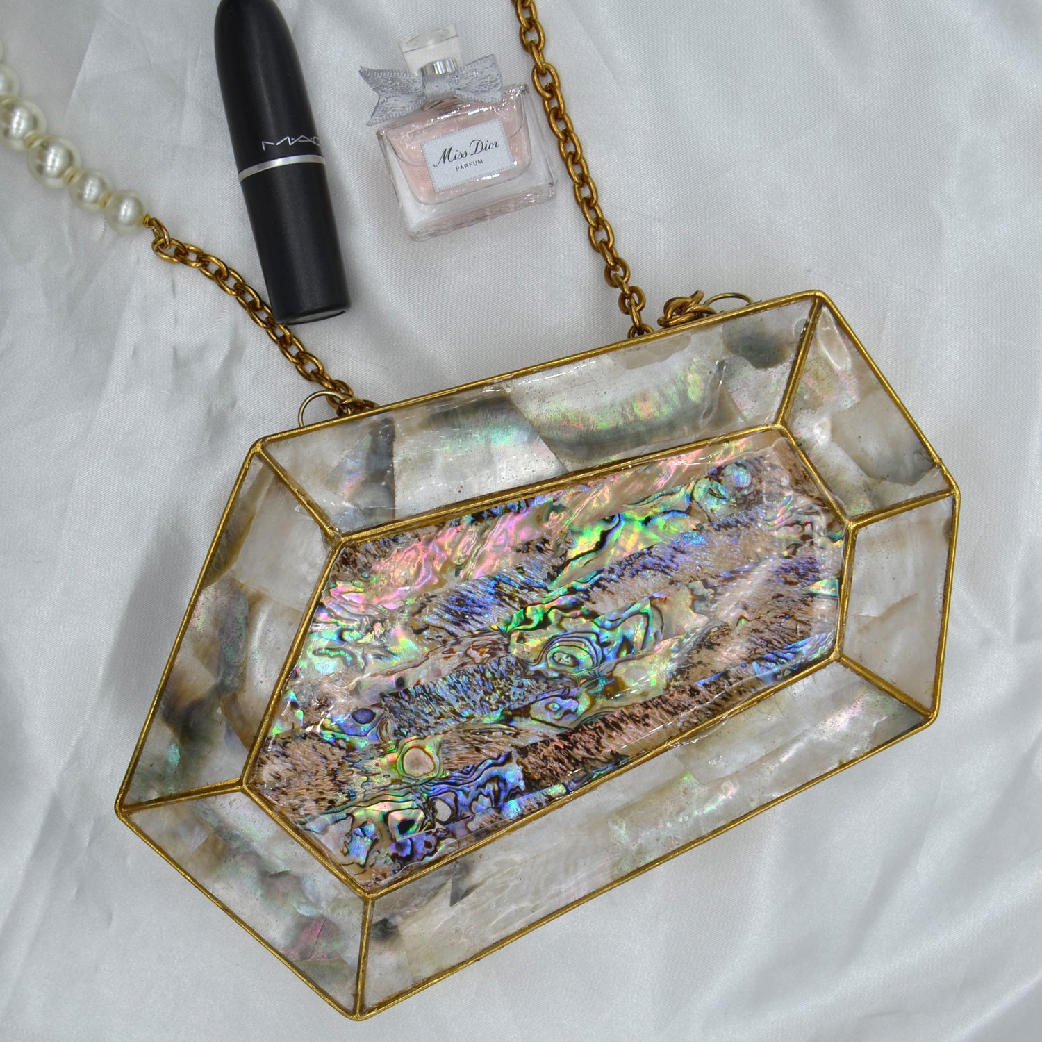Mother Of Pearl Rectangle Luxe Clutch