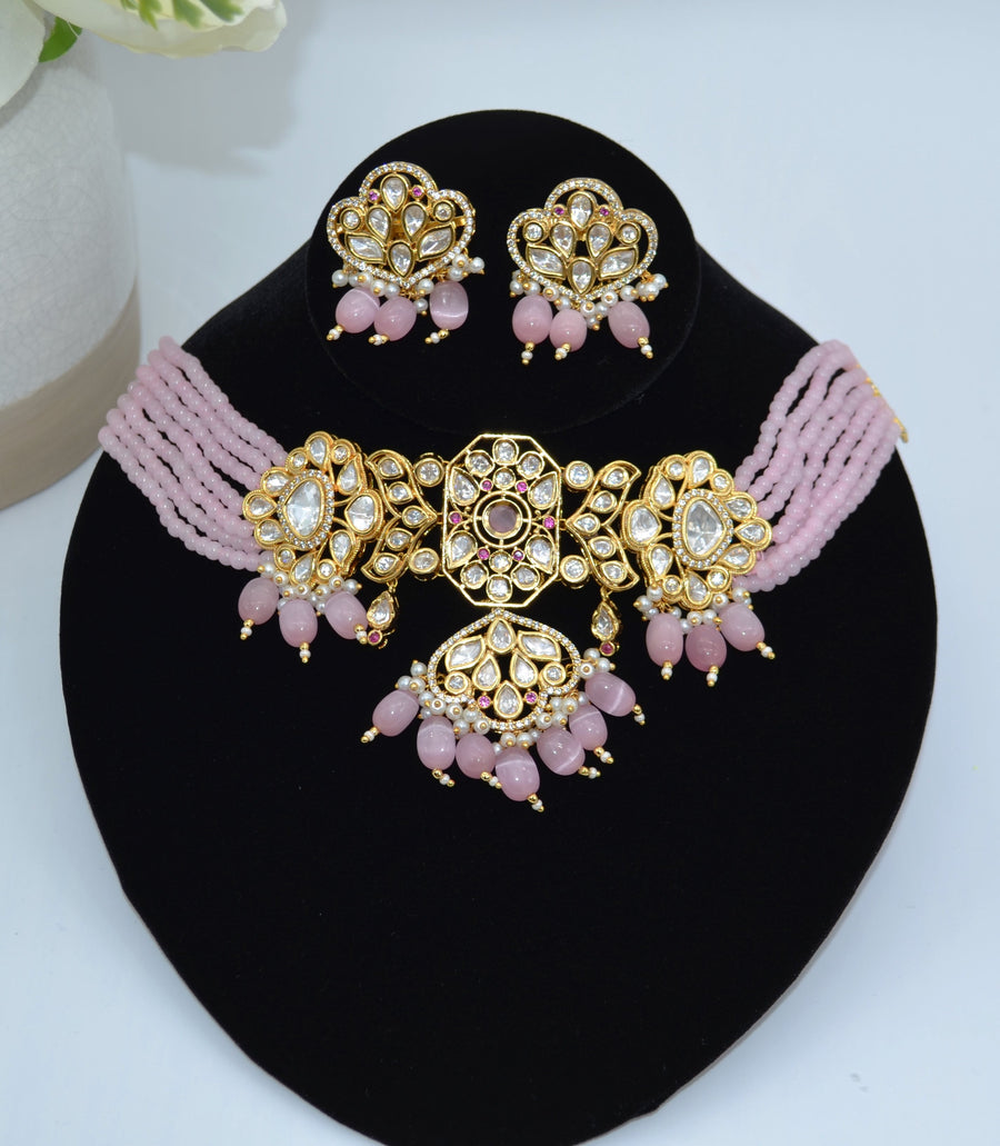 Naaz Pachi Kundan Choker Set Necklaces