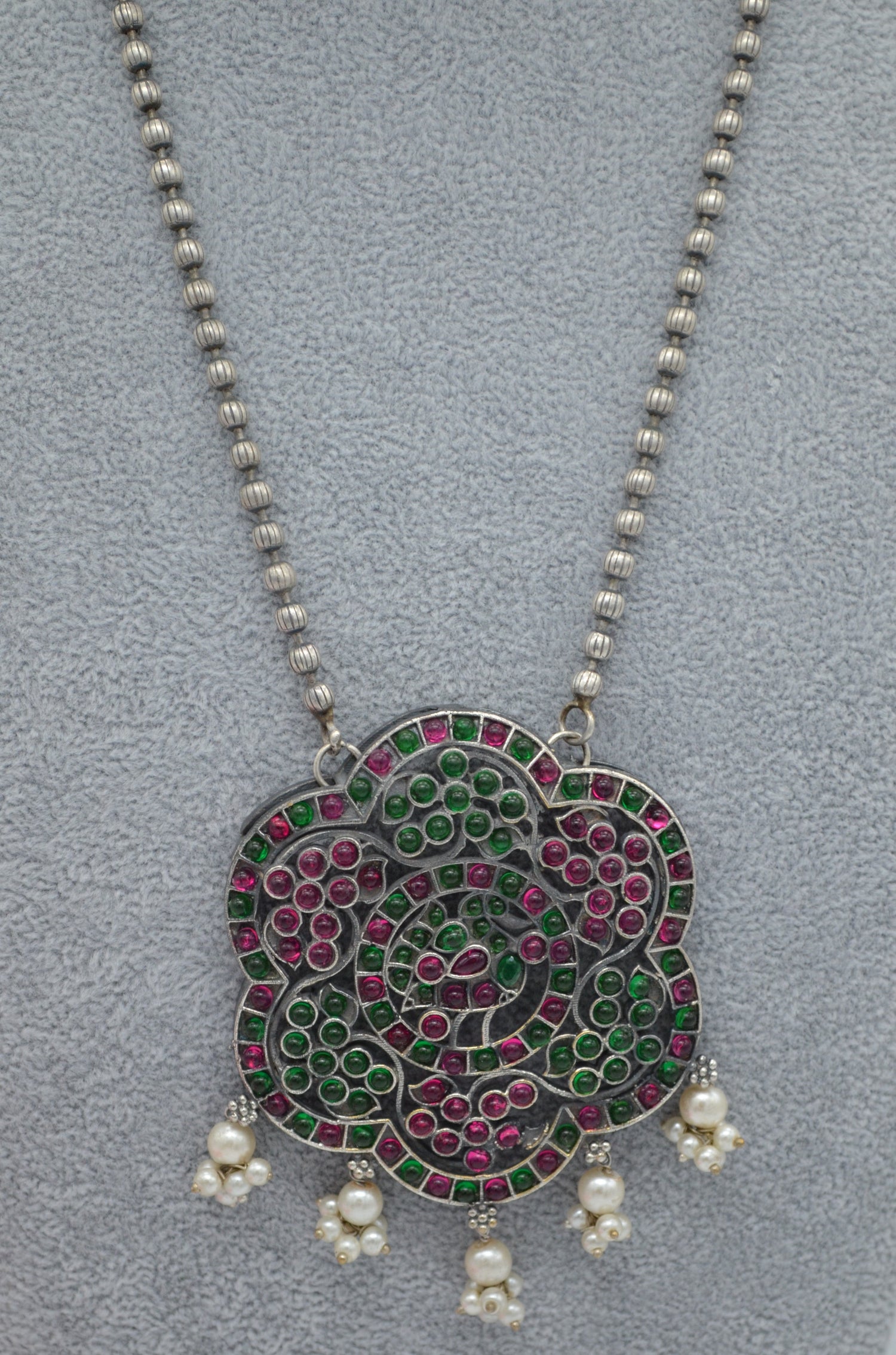 Sla German Silver Big Pendant Necklace Set Necklaces