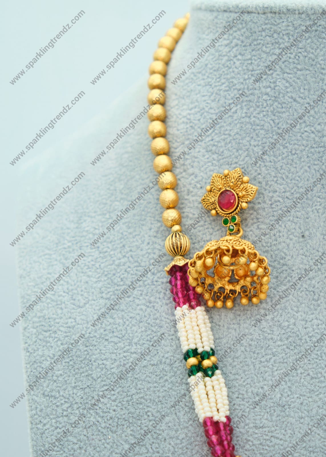 Kundan Pendant Long Necklace Set Necklaces