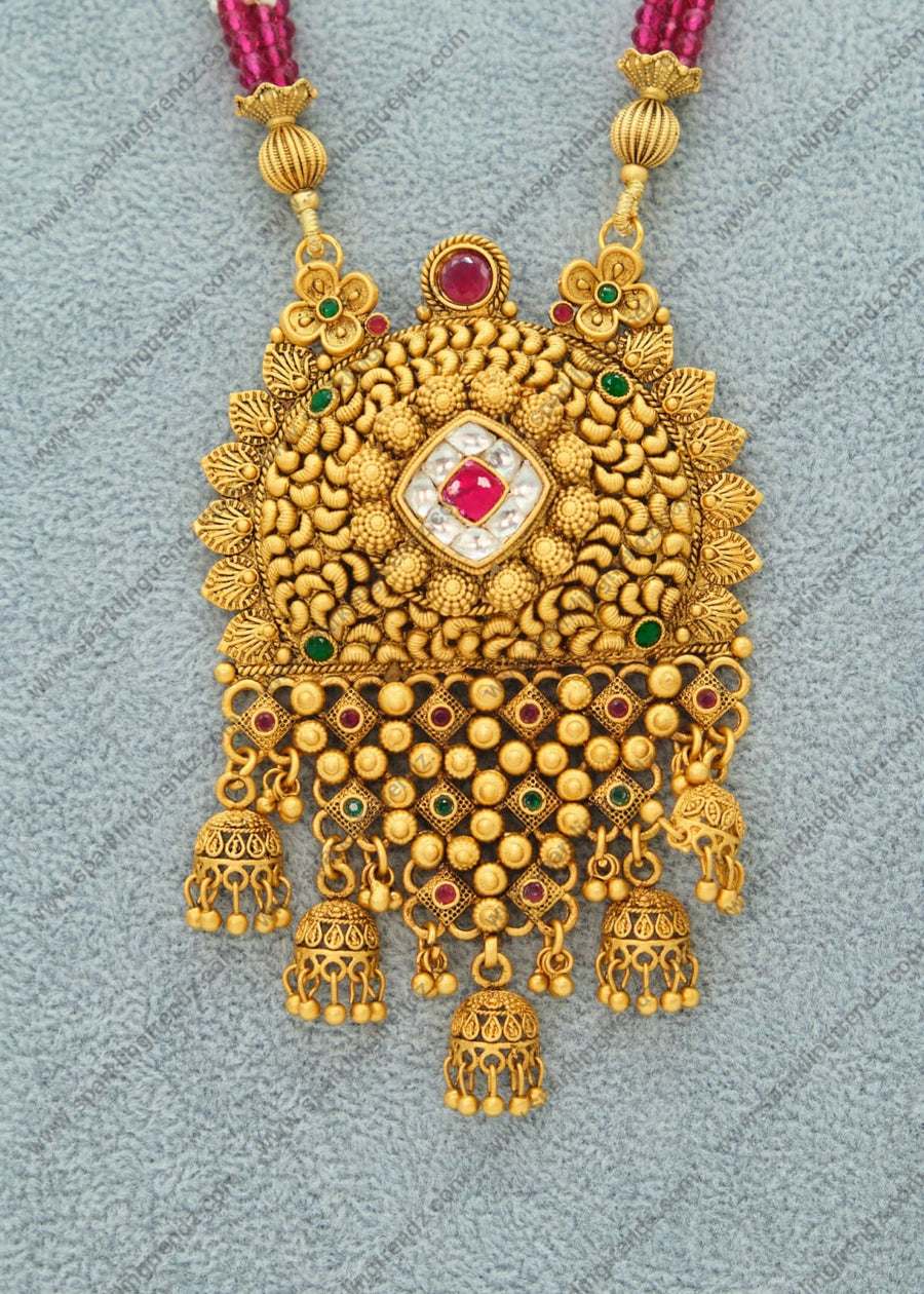 Kundan Pendant Long Necklace Set Necklaces