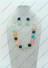 Multicolor Monalisa Ad Studded Necklace Set Necklaces