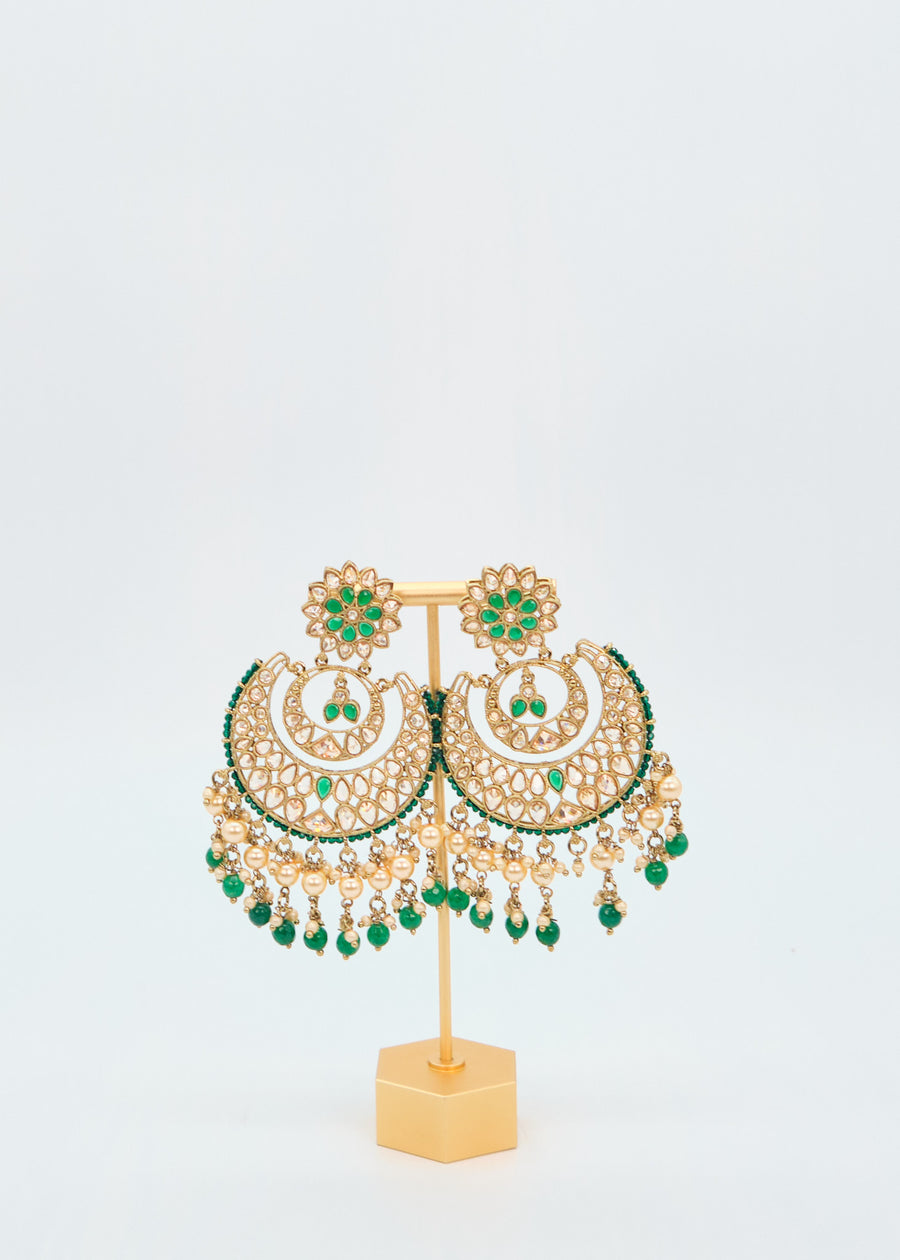 Deepika Polki Big Chandbali Earrings