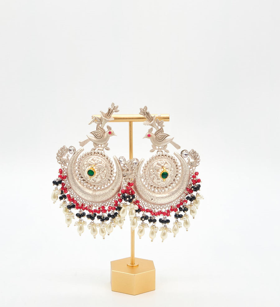 92.5 Pachi Kundan Peacock Earrings