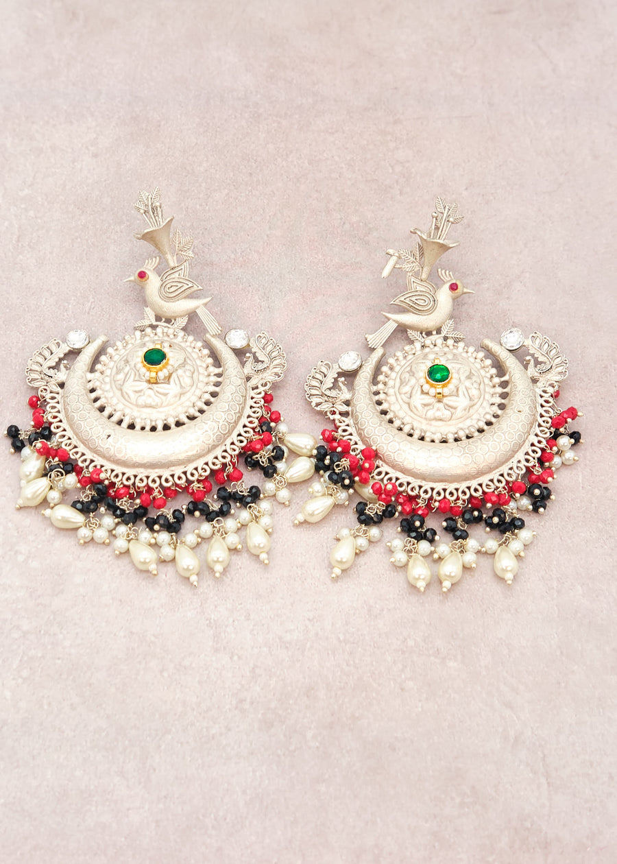 92.5 Pachi Kundan Peacock Earrings