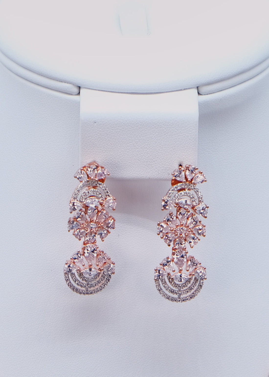 Rose Gold Cubic Zirconia Necklace Set