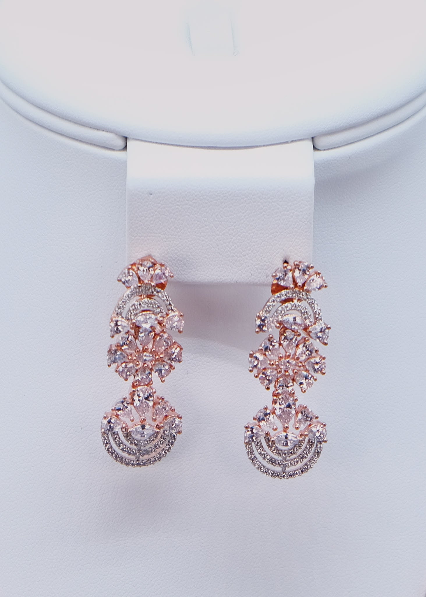 Rose Gold Cubic Zirconia Necklace Set