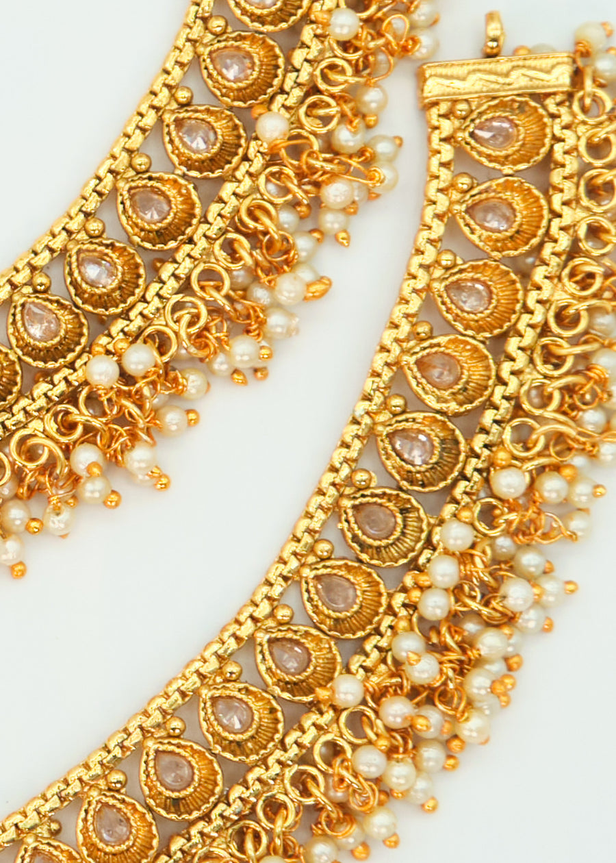 Maya Traditional Polki Anklet Set