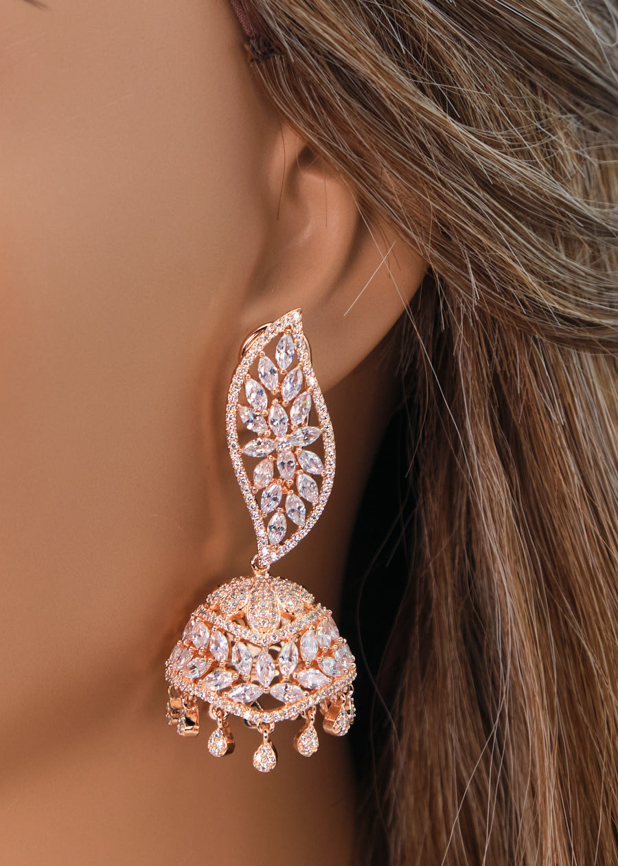 Rose Gold Amara CZ Jhumki