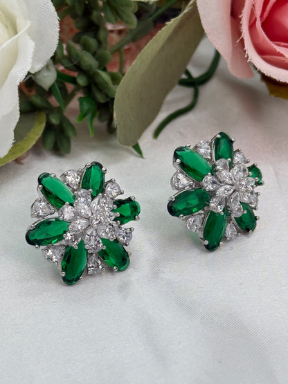 Floral Cubic Zirconia Studs