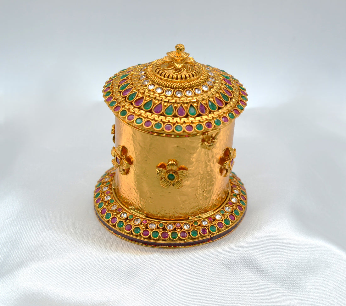Traditional Kemp Stone Sindoor Box