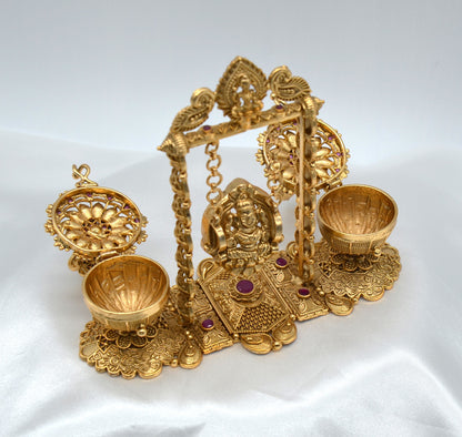 Traditional Dual Swing Lakshmi Sindoor Box