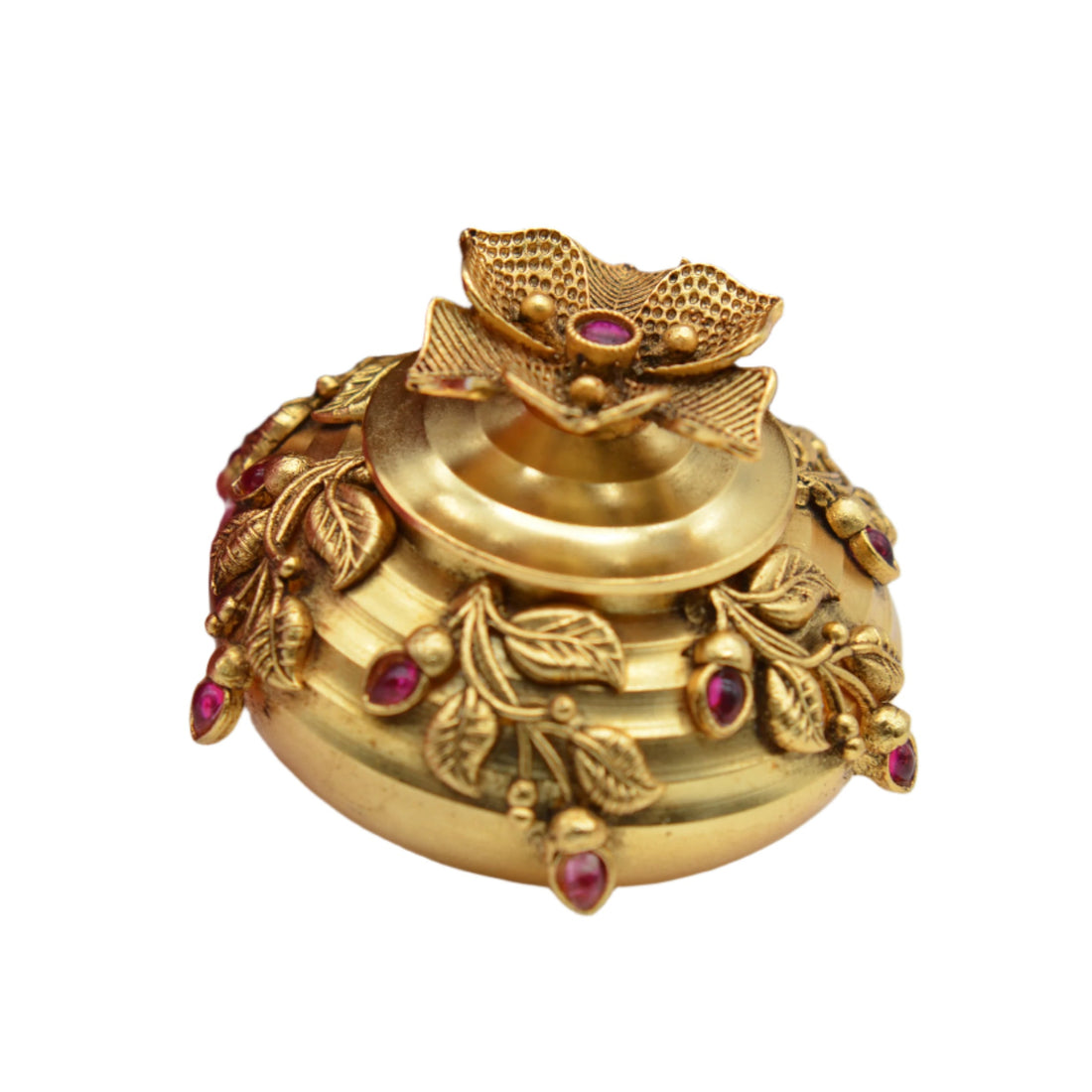 Leaf Round Shape Lakshmi Sindoor Box