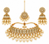 Mirror Kundan Choker Necklace With Jhumki Maang Tikka Set – handcrafted Kundan Indian choker set by Sparkling Trendz