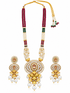 Stunning Antique Style Oval American Diamond Pendant Necklace Set – handcrafted Indian pendant set by Sparkling Trendz