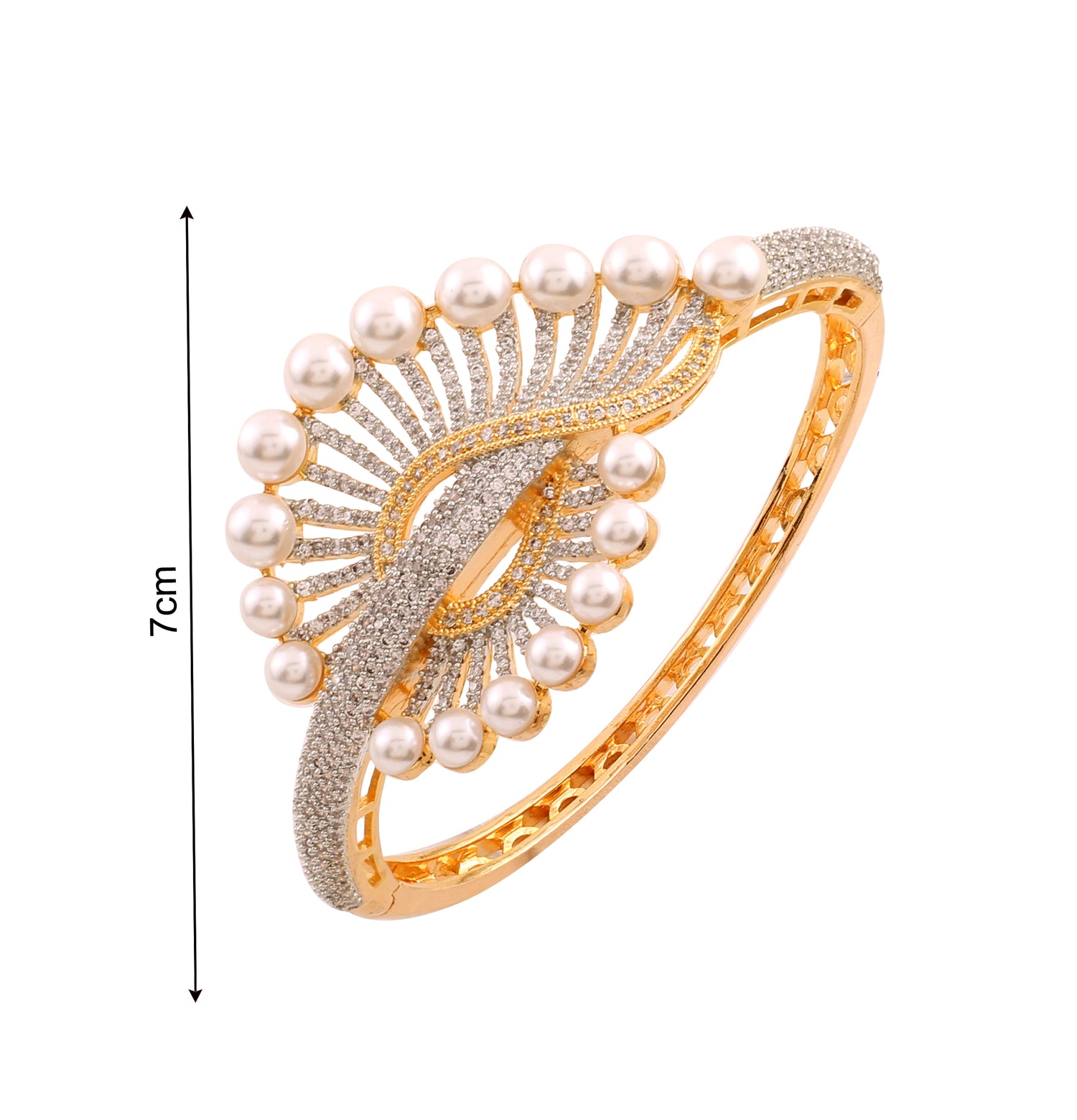 Openable Designer Inspired Cubic Zirconia Bracelet