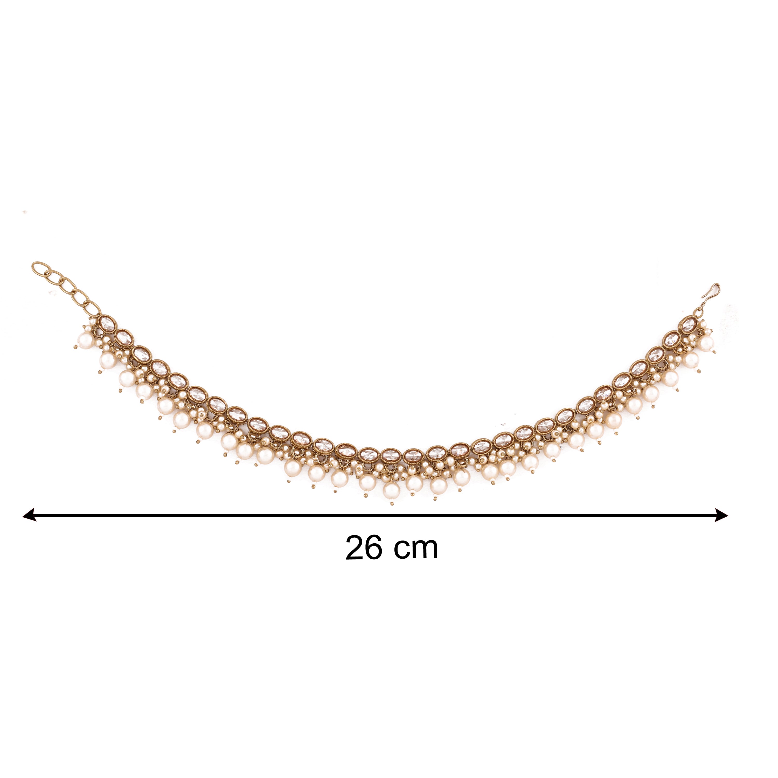 Kundan Polki Pearl Anklet Set - Payal