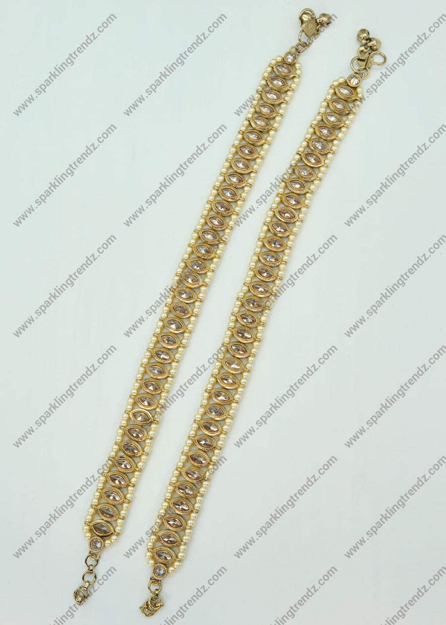 Champagne Daria Anklet Set Anklets