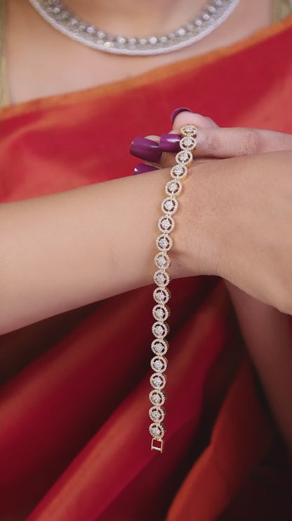 Rose Gold Cubic Zirconia Link Bracelet video