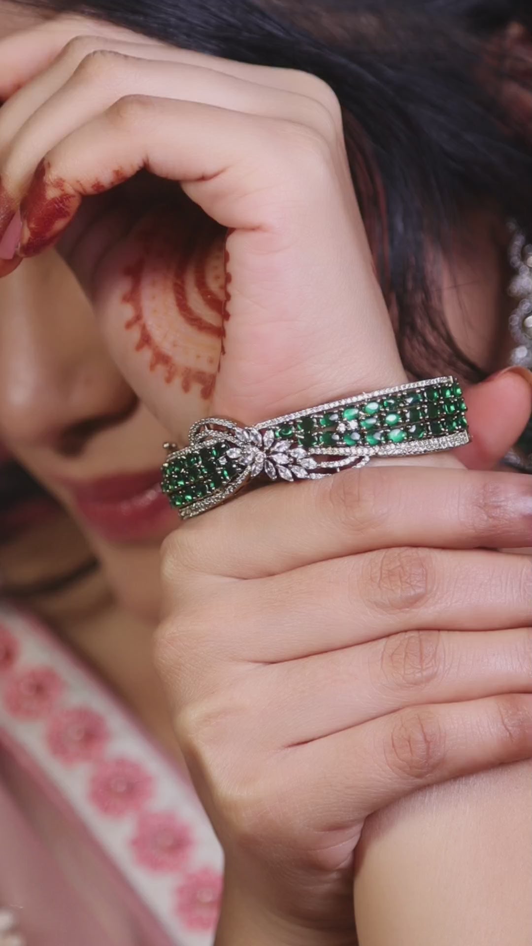 Emerald Green Crossover American Diamond Kada video