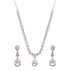 Clear American Diamond Leaf Vine Necklace Set