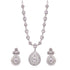 Clear American Diamond Teardrop Pendant Necklace Set