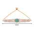 Adjustable Cubic Zirconia Bracelet with Oval Stone - Mint Green
