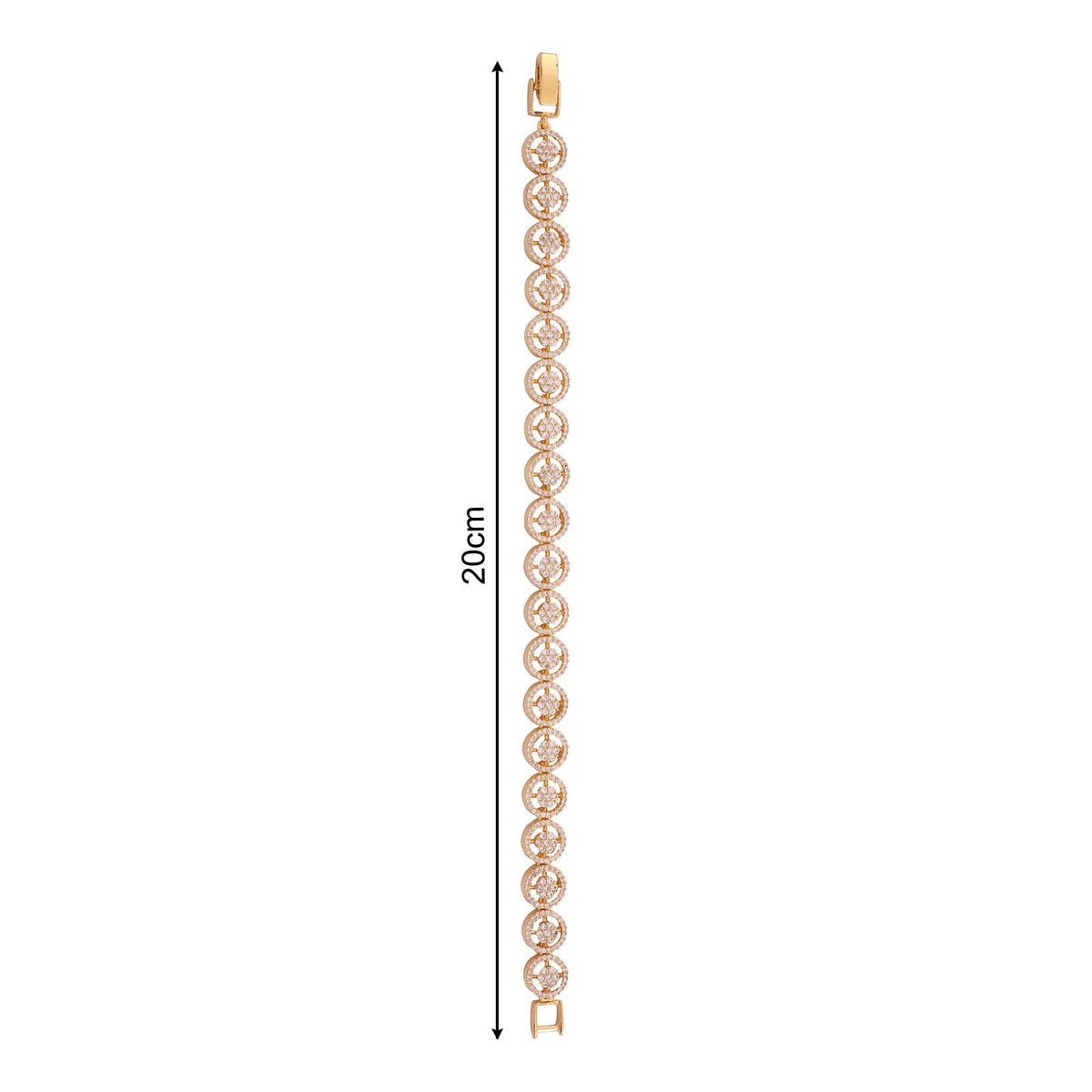 Rose Gold Cubic Zirconia Link Bracelet
