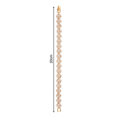 Rose Gold Cubic Zirconia Link Bracelet