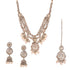 Pearl Three Layer Polki Necklace Set with Jhumkas & Maang Tikka