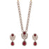Ruby Red Victorian Kundan American Diamond Long Necklace Set