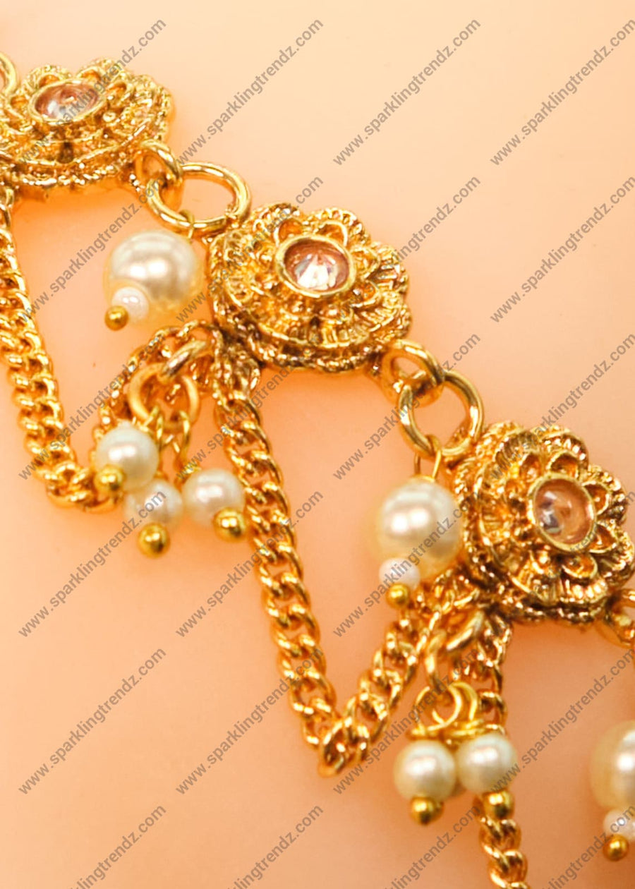 Traditional Flower Shaped Anklet Set Anklets