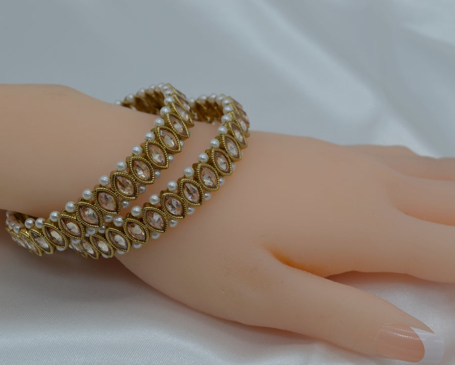 Pearl Reserve Polki Bangles - Non Openable